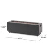 40" Outdoor 50,000 BTU Rectangular Iron Propane Fire Pit, Dark Grey (Tank Cover not Included) - Image 4