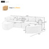 Boneless Couch Modular Sectional Sofa 114.9" Free-combined Sofa Couch Sofa Bed Compression Sofa with Deep Seating and Curved Design for Living Room - Image 17