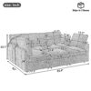 Modern Sectional Sofa Modular Sofa 85.4" U-shaped Sofa Couch Sofa Bed L-shaped Sofa with a Movable Ottoman and Two USB Ports and a Phone Holder for Living Room, Brown - Image 15