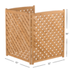 3-Panel Outdoor Air Conditioner Fence Screen, Outside Wood Privacy Fence, 32" W x 38" H - Image 6