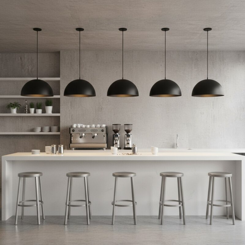 24 inch Diameter Integrated LED Black Pendant - Image 7
