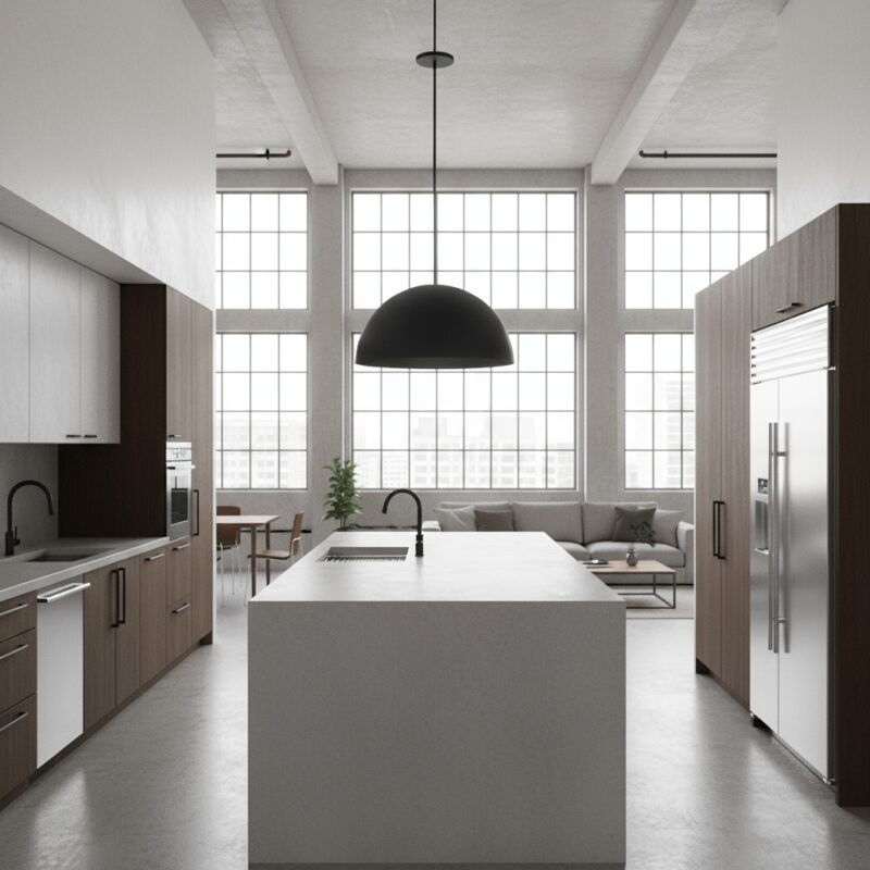 24 inch Diameter Integrated LED Black Pendant - Image 2