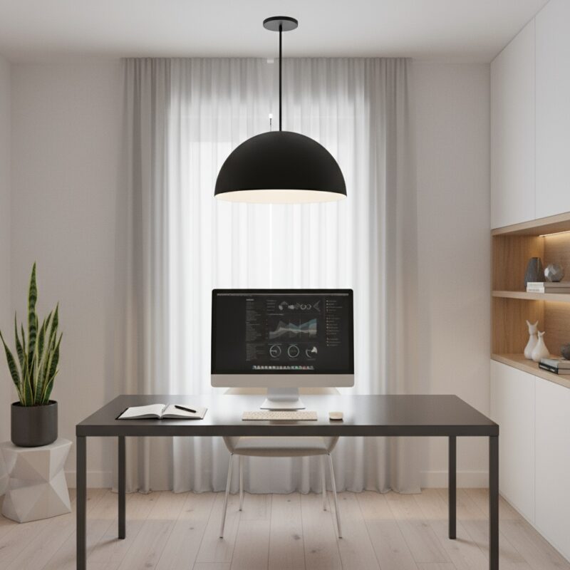 24 inch Diameter Integrated LED Black Pendant - Image 5