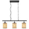 Elysian Three Lights Island With Natural Rattan Shade Farmhouse Chain Ceiling Lamp - Image 8