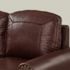 59" Classic Living Room Sofa Loveseat Faux Leather Couch,Rolled Arm Sofa with Nails,Solid Wood Legs,Upholstered Breathable PU Leather Brown - Image 16
