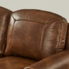 59" Classic Living Room Sofa Loveseat Faux Leather Couch,Rolled Arm Sofa with Nails,Solid Wood Legs,Upholstered Breathable PU Leather Brown - Image 7