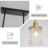 Farmhouse Chandelier 5-Light Dining Room Light Fixture Over Table Kitchen Island Lighting Rustic Chandeliers for Dining Light with Glass Pendant Lights Kitchen Island - Image 12