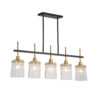 Farmhouse Chandelier 5-Light Dining Room Light Fixture Over Table Kitchen Island Lighting Rustic Chandeliers for Dining Light with Glass Pendant Lights Kitchen Island - Image 13