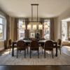 Farmhouse Chandelier 5-Light Dining Room Light Fixture Over Table Kitchen Island Lighting Rustic Chandeliers for Dining Light with Glass Pendant Lights Kitchen Island - Image 3