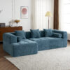 101.2" Sectional Sofa Full-Compressed Sofa Modular Sofa Couch Free-combined Sofa with Deep Seating and Two Side Pockets for Living Room - Image 18