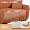 110" Modular Sectional Sofa, L Shape with Extra-large Seat, Pull-line Design, Movable Ottoman, High Density Foam, Free Combination, Sturdy Metal&Wood Frame, Boucle Fabric, 3 Colors - Image 19