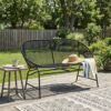 CONDESSA OUTDOOR PATIO WICKER LOVE SEAT, BLACK PE RATTAN & IRON FRAME, SET OF 1 - Image 3