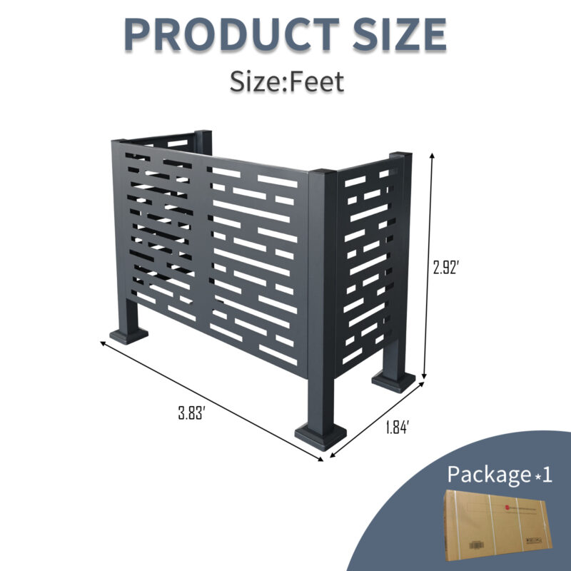 4ftx2ft Air Conditioner Fence for Outdoor Units,Metal Privacy Fence Cover, Perfect to Conceal Air Conditioning Units,3- Fence Panels - Image 4