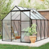 6x8 FT Polycarbonate Greenhouse Raised Base and Anchor Aluminum Heavy Duty Walk-in Greenhouses for Outdoor Backyard in All Season - Image 4