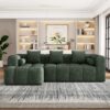 101.2" Sectional Sofa Full-Compressed Sofa Modular Sofa Couch Free-combined Sofa with Deep Seating and Two Side Pockets for Living Room - Image 9