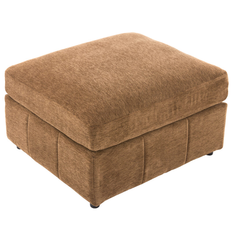 Modern Sectional Sofa Modular Sofa 85.4" U-shaped Sofa Couch Sofa Bed L-shaped Sofa with a Movable Ottoman and Two USB Ports and a Phone Holder for Living Room, Brown - Image 11