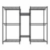 Heavy Duty Garment Rack, Freestanding Closet Organizer, Portable Wardrobe Clothes Rack, Adjustable Wire Shelving Clothes Rack with 8 Adjustable Wire Shelves and 5 Clothes Rails, Black - Image 13