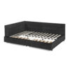 Queen Daybed with Storage Drawers in Black Velvet - Image 8
