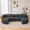Boneless Couch Modular Sectional Sofa 114.9" Free-combined Sofa Couch Sofa Bed Compression Sofa with Deep Seating and Curved Design for Living Room - Image 15