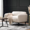 Loveseat Sofa - 50"Dark Gray Upholstered 2-Seater with Black Legs, Comfortable & Stylish for Living Room, Office, or Reading Nook - Image 3