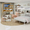Metal Twin Over Full Bunk Bed with Desk and Shelves - Image 11