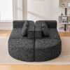 Boneless Couch Modular Sectional Sofa 114.9" Free-combined Sofa Couch Sofa Bed Compression Sofa with Deep Seating and Curved Design for Living Room - Image 13