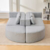 Boneless Couch Modular Sectional Sofa 114.9" Free-combined Sofa Couch Sofa Bed Compression Sofa with Deep Seating and Curved Design for Living Room - Image 3