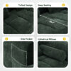 101.2" Sectional Sofa Full-Compressed Sofa Modular Sofa Couch Free-combined Sofa with Deep Seating and Two Side Pockets for Living Room - Image 12