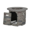 Outdoor 32" Round MgO Propane Fire Pit, Grey Top - 40,000 BTU - Image 8