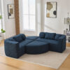 Boneless Couch Modular Sectional Sofa 114.9" Free-combined Sofa Couch Sofa Bed Compression Sofa with Deep Seating and Curved Design for Living Room - Image 7