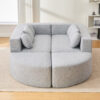 Boneless Couch Modular Sectional Sofa 114.9" Free-combined Sofa Couch Sofa Bed Compression Sofa with Deep Seating and Curved Design for Living Room - Image 2