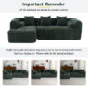 101.2" Sectional Sofa Full-Compressed Sofa Modular Sofa Couch Free-combined Sofa with Deep Seating and Two Side Pockets for Living Room - Image 11
