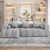101.2" Sectional Sofa Full-Compressed Sofa Modular Sofa Couch Free-combined Sofa with Deep Seating and Two Side Pockets for Living Room - Image 5
