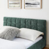 Queen Size Upholstered Bed ,comfortable upholstered bed frame, Chenille fabric, with headboard and solid bed frame. With drawer for storage - Image 19