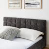Queen Size Upholstered Bed ,comfortable upholstered bed frame, Chenille fabric, with headboard and solid bed frame. With drawer for storage - Image 13