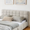 Queen Size Upholstered Bed ,comfortable upholstered bed frame, Chenille fabric, with headboard and solid bed frame. With drawer for storage - Image 6