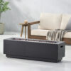 40" Outdoor 50,000 BTU Rectangular Iron Propane Fire Pit, Dark Grey (Tank Cover not Included) - Image 11