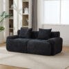 73" Modern Modular Sectional Sofa Loveseat, 2 Seater Tufted Comfy Cloud Tufted Floor Convertible Couch with 2 Pillows, Boneless Conversion Sofa for Living Room,Office, Apartment,Guestroom - Image 10