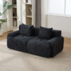 73" Modern Modular Sectional Sofa Loveseat, 2 Seater Tufted Comfy Cloud Tufted Floor Convertible Couch with 2 Pillows, Boneless Conversion Sofa for Living Room,Office, Apartment,Guestroom - Image 11