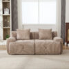 73" Modern Modular Sectional Sofa Loveseat, 2 Seater Tufted Comfy Cloud Tufted Floor Convertible Couch with 2 Pillows, Boneless Conversion Sofa for Living Room,Office, Apartment,Guestroom - Image 3