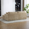 86.61" Wide Extra-large Double-seater Sofa, Chenille Upholstered, With Two Armrest Pillows And Two Backrest Pillows, Suitable For Bedrooms, Living Rooms, Apartment,And Window Seating - Image 3