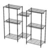 Heavy Duty Garment Rack, Freestanding Closet Organizer, Portable Wardrobe Clothes Rack, Adjustable Wire Shelving Clothes Rack with 8 Adjustable Wire Shelves and 5 Clothes Rails, Black - Image 3