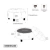 29.33"W Upholstered Round Ottoman With Reversible Lid, Fleece Fabric Storage Stool, Hand-pulled buckle decoration Design Footstool for Living room, Bedroom and Office - Image 10
