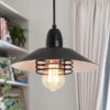 Farmhouse Vintage Pendant Light Black Fixture Pendant Lights with Spring Frame Adjustable Metal Hanging Lamp for Kitchen Island Dining Room Bedroom Living Room Barn Entryy, E26 - Image 3