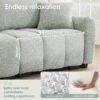 110" Modular Sectional Sofa, L Shape with Extra-large Seat, Pull-line Design, Movable Ottoman, High Density Foam, Free Combination, Sturdy Metal&Wood Frame, Boucle Fabric, 3 Colors - Image 2