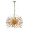 29" Mid-Century Modern 12-Light Starburst Chandelier – Gold Sputnik Pendant Light Fixture for Living Room, Dining Room, or Foyer (Bulb Not Included) - Image 11