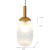 Modern Style Pendant Lamp - Bronze and Clear 110-120V Bedside Lamp Bedroom/Living Room Ceiling Light - Image 7