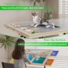 Wooden 1500 Piece Puzzle Table with Drawer, 35"*27.17" Adjustable Puzzle Table, 360° Tilting Puzzle Table with Legs and Wheels, Adjustable Height and Angle, with Protective Cover - Image 12
