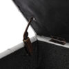2 inches Anti-scratch Leather Storage Ottoman, Pet Friendly Entryway Bench with Golden Stainless Steel Legs - Image 4