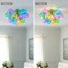 Colorful Glass Bubble Ball Swirled Glass Chandelier 15 Inch 3 Light, Small Pendant Light Fixture for Bedroom Study Restaurant - Image 5